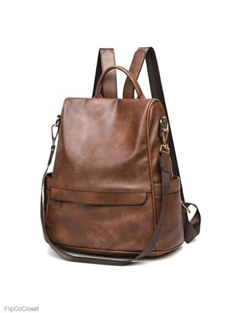 Women's PU Leather Anti-theft Backpack Purse